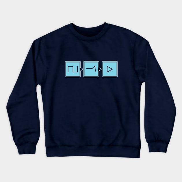 Synthesizer Signal Path Crewneck Sweatshirt by Atomic Malibu